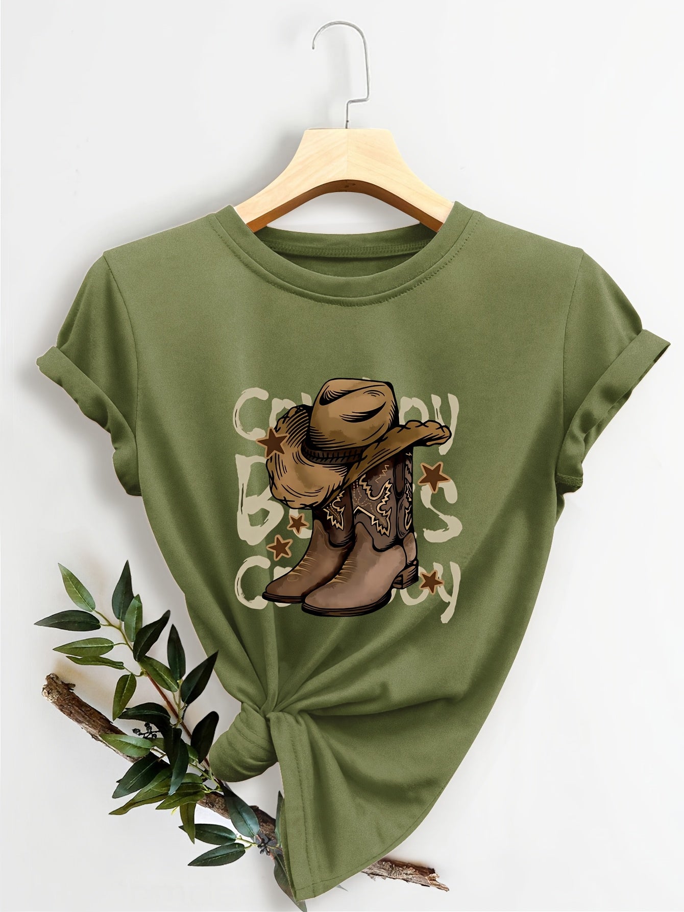 T-shirt Bota/Chapéu